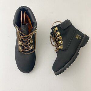 Timberland 10061 Boots Shoes Black Gold Chain